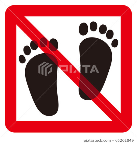 Barefoot prohibited mark 65201849
