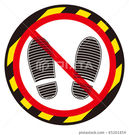 Shoe marks and prohibition marks 65201854