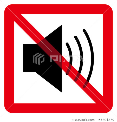 Volume icon and prohibition mark Volume icon and prohibition mark 65201879