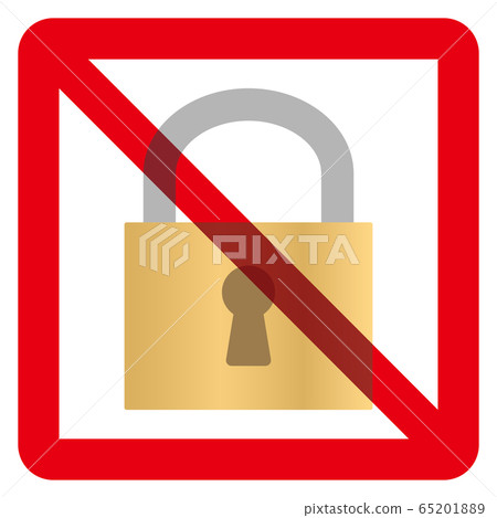 掛鎖和禁止標誌 65201889