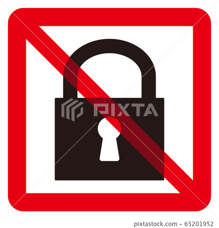 掛鎖和禁止標誌 65201952
