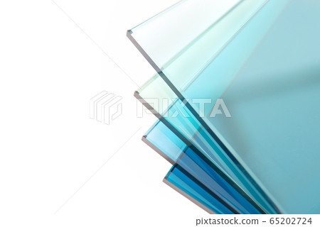 Sheets of glass from a factory manufacturing 65202724