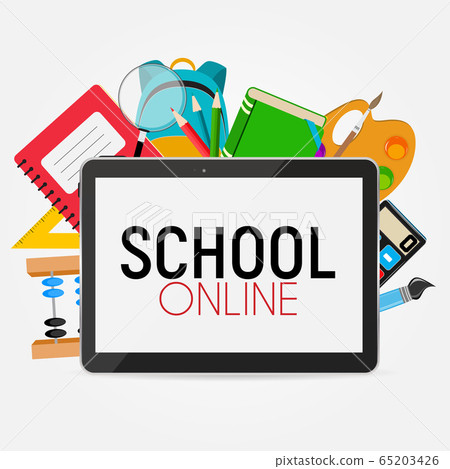 School Online Concept Background Vector: Bạn đang tìm kiếm một hình nền hoàn hảo để trang trí trang web học trực tuyến của bạn? Hãy dành một ít thời gian để khám phá hình nền này. Nó thể hiện một khái niệm đơn giản nhưng rất hữu ích, giúp bạn tập trung vào việc học.