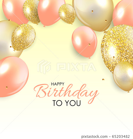 Abstract Happy Birthday Background Card Template Abstract Happy Birthday Background Card Template 65203482