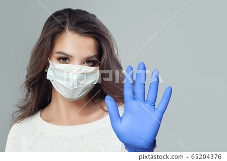 Doctor, nurse or scientist woman in protective Doctor, nurse or scientist woman in protective 65204376