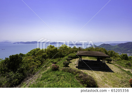 岡山縣Kasaoka市,Kasaoka島內海,從幻影彩虹看 岡山縣Kasaoka市,Kasaoka島內海,從幻影彩虹看 65205356