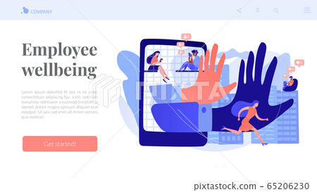 Digital overload concept landing page Digital overload concept landing page 65206230