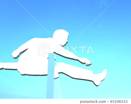 CG 3D插圖:男子剪影跳過牆,跨欄可能性挑戰 CG 3D插圖:男子剪影跳過牆,跨欄可能性挑戰 65206331