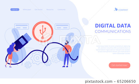 USB connection concept landing page. 65206650