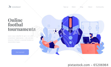 Sports games concept landing page. - Stock Illustration [65206964] - PIXTA