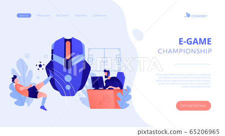 Sports games concept landing page. - Stock Illustration [65206965] - PIXTA