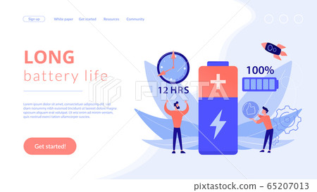 Battery runtime concept landing page. 65207013