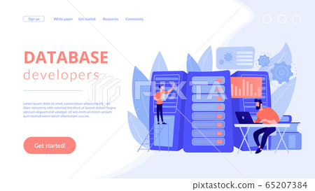 Big data engineering concept landing page. Big data engineering concept landing page. 65207384