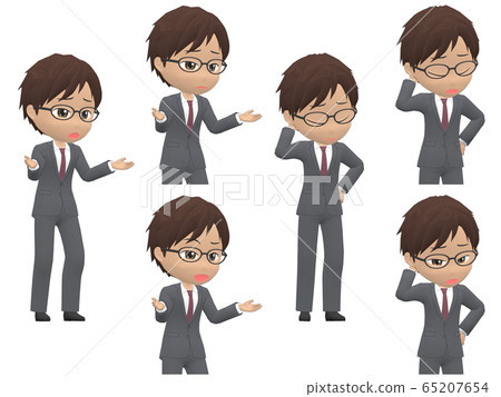 [問題A]黑人西裝中等對角線 65207654