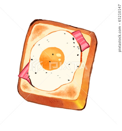 插圖培根蛋吐司 插圖培根蛋吐司 65210147