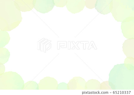 水彩蠟筆顏色圓點蓬鬆框架綠色 65210337