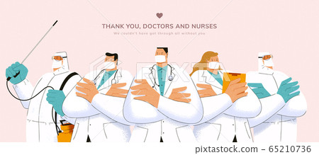 Thank you banner for medical worker 65210736