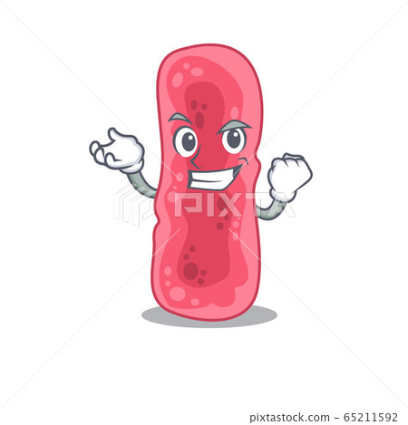 A dazzling shigella sonnei mascot design concept with happy face 65211592