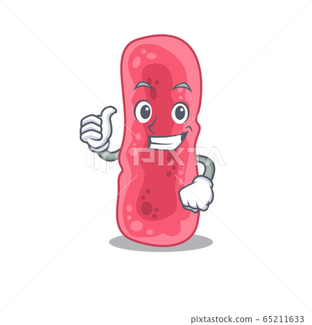 Shigella Sonnei cartoon character design making OK gesture 65211633