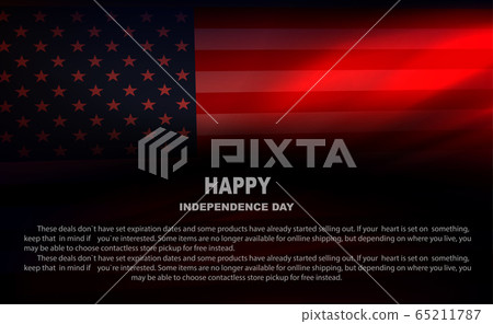 Abstract dark composition with gradient and silhouette of america flag Abstract dark composition with gradient and silhouette of america flag 65211787