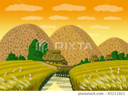 Country sunset glow 65211921