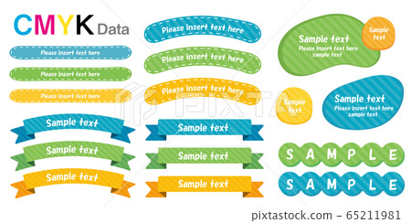 條紋標題設計和功能區材料條紋，邊框，彩色，裝飾，圖形材料 65211981
