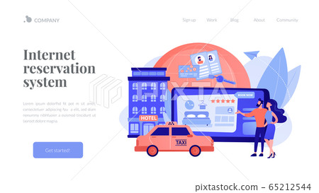 Online booking services concept landing page Online booking services concept landing page 65212544