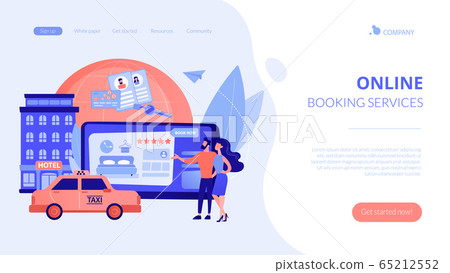 Online booking services concept landing page Online booking services concept landing page 65212552