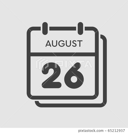 Calendar icon day 26 August, date days of the year - Stock Illustration ...