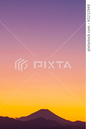 富士山和從東京的日落天空 富士山和從東京的日落天空 65212948