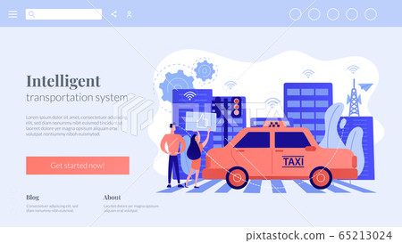 Intelligent transportation system concept landing page. Intelligent transportation system concept landing page. 65213024