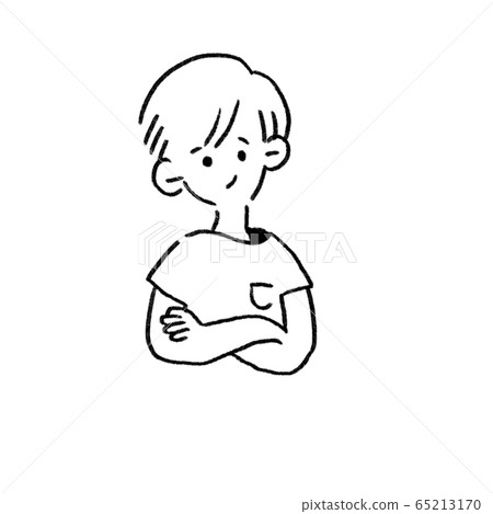 一個簡單的人的插圖/單色 一個簡單的人的插圖/單色 65213170