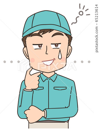 快遞送貨工人漫畫插圖。 快遞送貨工人漫畫插圖。 65213614