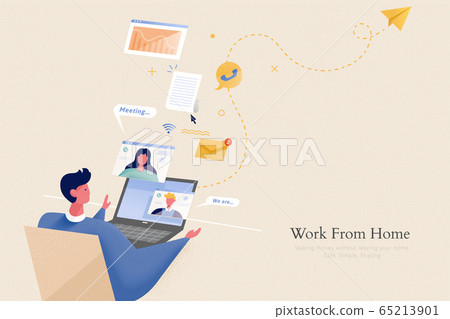 Work from home design 65213901