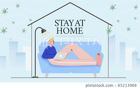 Self-quarantine promotion banner Self-quarantine promotion banner 65213908