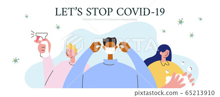 COVID-19 prevention banner COVID-19 prevention banner 65213910