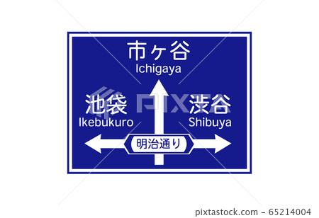 Common name of directions and directions for information signs 65214004