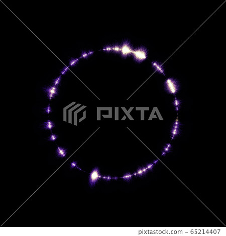 Abstract blue ray circle and black background 65214407