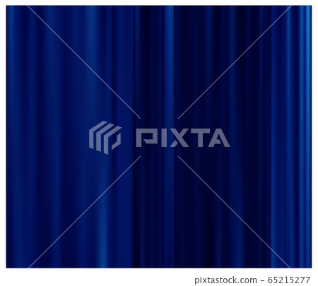 Blue curtain on light background Blue curtain on light background 65215277