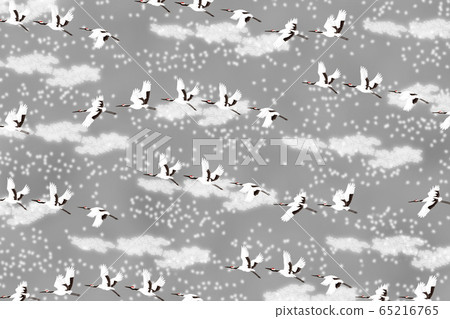 Japanese style crane illustration 65216765