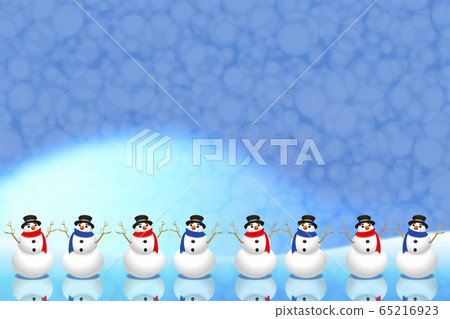 Illustration of a lot of snowmen Illustration of a lot of snowmen 65216923