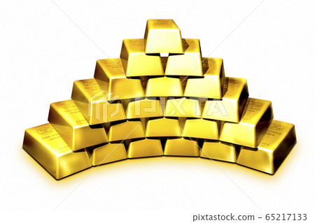 Illustration of gold bullion Illustration of gold bullion 65217133