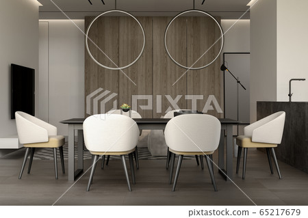Minimalist Interior of modern living room 3D rendering Minimalist Interior of modern living room 3D rendering 65217679