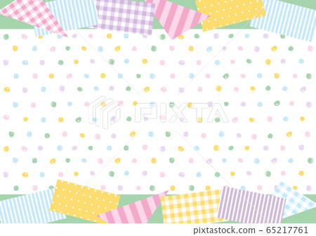Patchwork masking tape hand-painted dot background 65217761