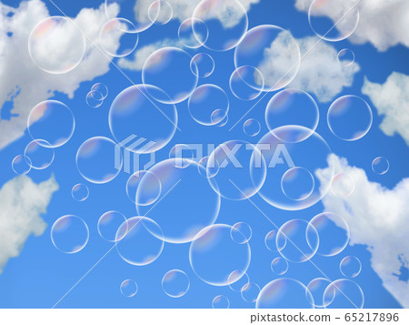 Soap bubbles and blue sky soap bubbles Soap bubbles and blue sky soap bubbles 65217896