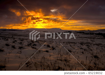 A Sunrise over Penyghent, Pen-y-ghent or Penyghent 65219032