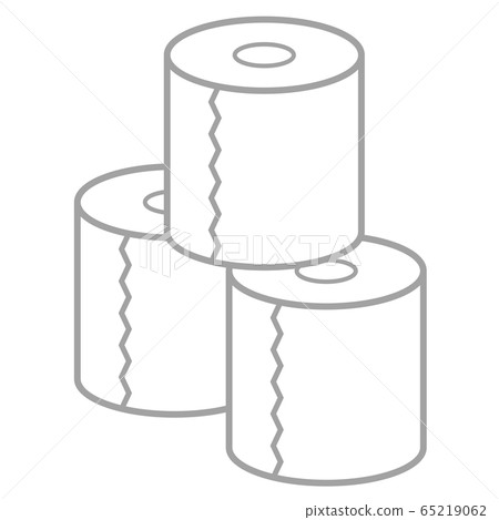 排隊的三個衛生紙的插圖 65219062