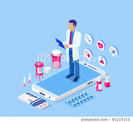 Online medicine healthcare isometric Online medicine healthcare isometric 65219153
