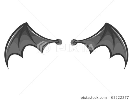 Cartoon bat or monster wings. Vector illustration 65222277
