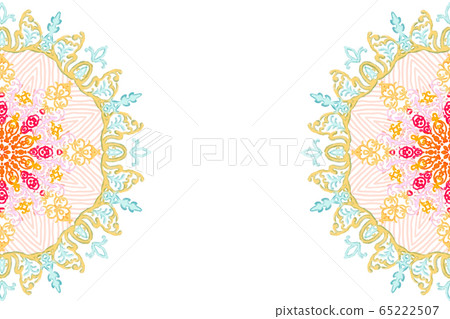 Elegant beautiful abstract paisley baroque pattern Elegant beautiful abstract paisley baroque pattern 65222507